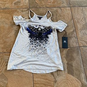 Eagle cold shoulder shirt